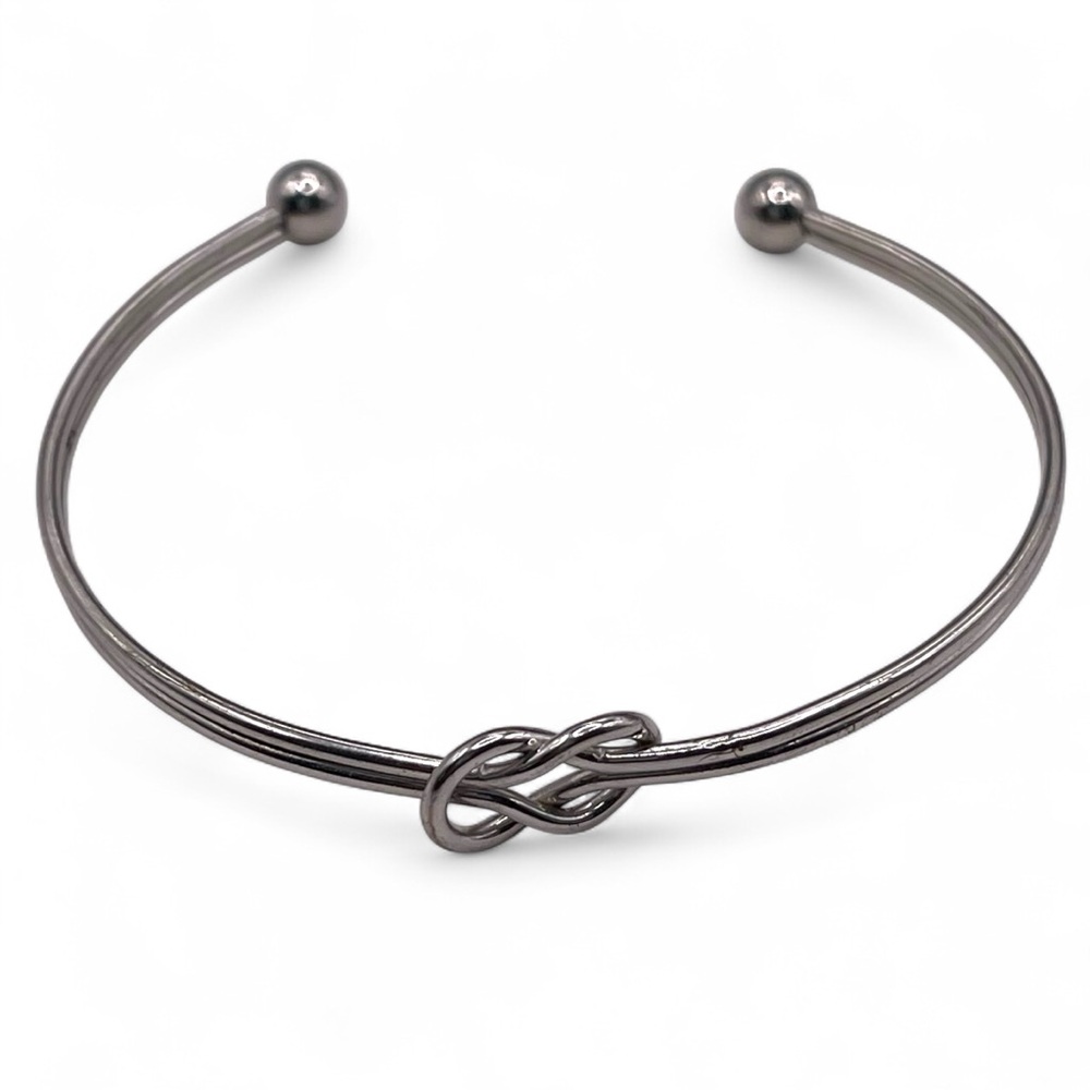 ❤️ Silver Stainless Infinity Knot Bracelet - Picture 4 of 6